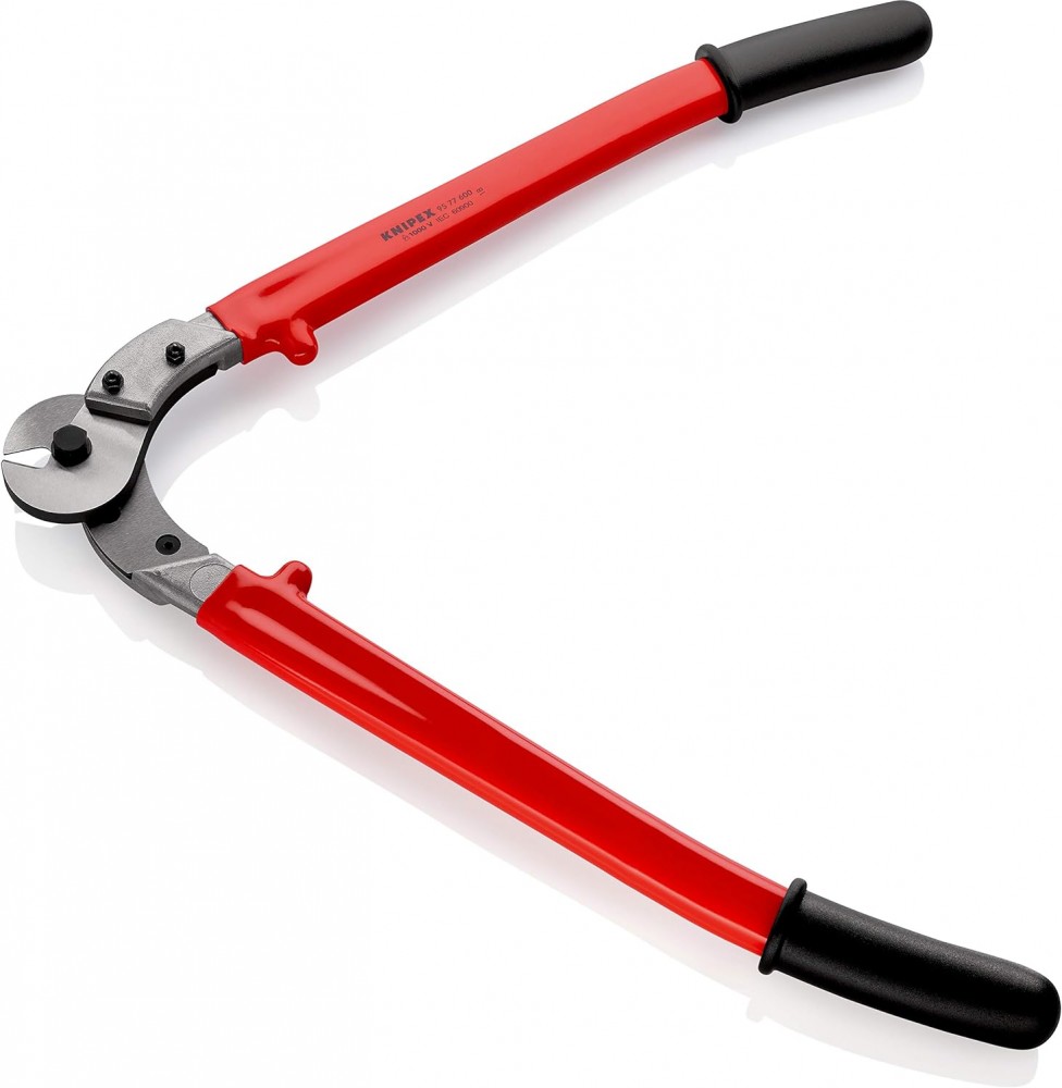 กรรไกรตัดสายเคเบิ้ล Knipex 95 77 600 Wire Rope and ACSR-Cable Cutters ด้ามจับอะลูมิเนียม 600 มม.