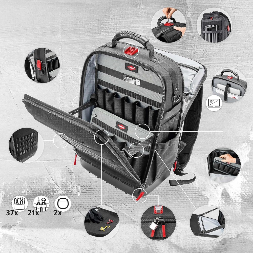 Knipex 00 21 50 S Tool backpack Modular X18 Plumbing