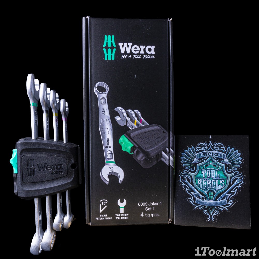 ประแจแหวนข้าง Wera 6003 Joker 4 Set 1 05020228001 ชุด 4 ชิ้น