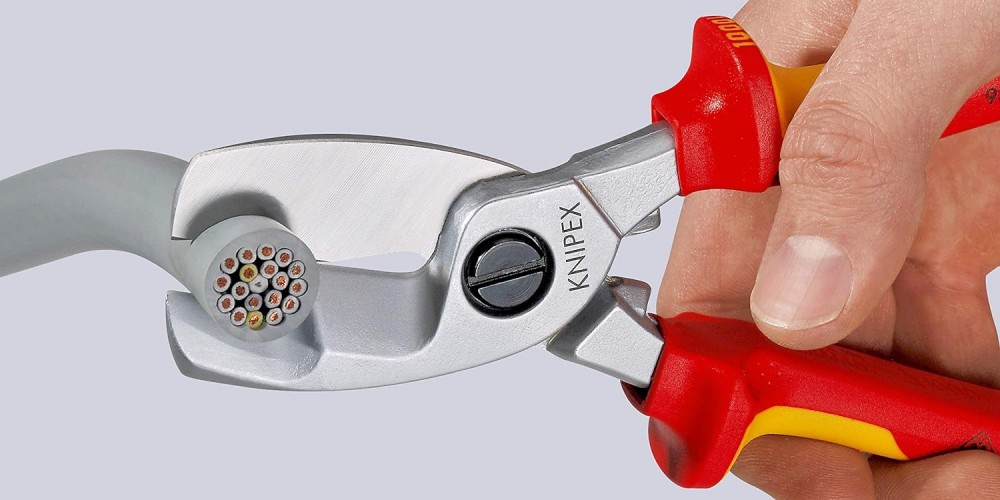 กรรไกรตัดสายเคเบิ้ล Knipex 95 17 200 Cable Shears ขอบตัดแบบคู่ ด้ามจับหุ้มฉนวน VDE