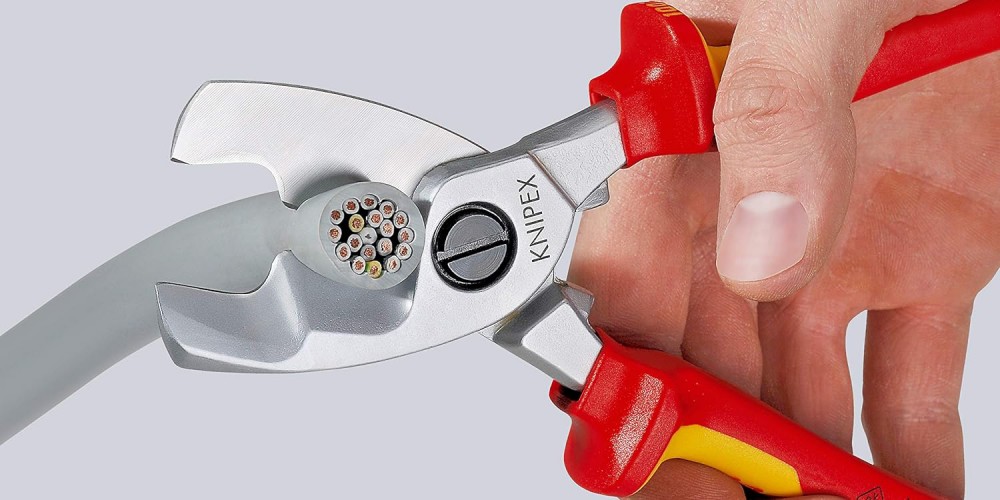 กรรไกรตัดสายเคเบิ้ล Knipex 95 17 200 Cable Shears ขอบตัดแบบคู่ ด้ามจับหุ้มฉนวน VDE