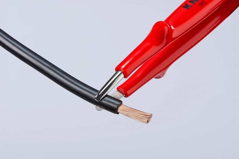 แหนบคีบอเนกประสงค์ Knipex 92 67 63 Universal Tweezers insulated 1000V ด้ามจับหุ้มฉนวน VDE