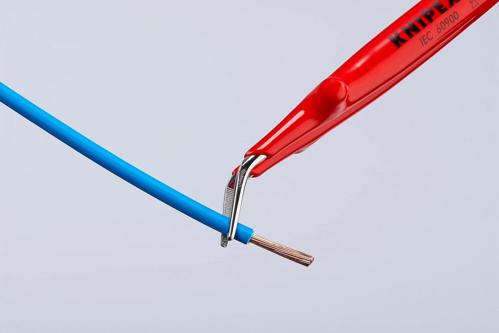 แหนบคีบ Knipex 92 37 64 Universal Tweezers insulated 1000V สแตนเลส ด้ามจับหุ้มฉนวน VDE