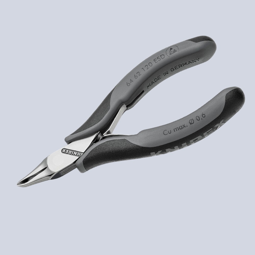 คีมปากแหลม Knipex 64 62 120 ESD Oblique Cutting Nippers สำหรับการอุปกรณ์อิเล็กทรอนิกส์