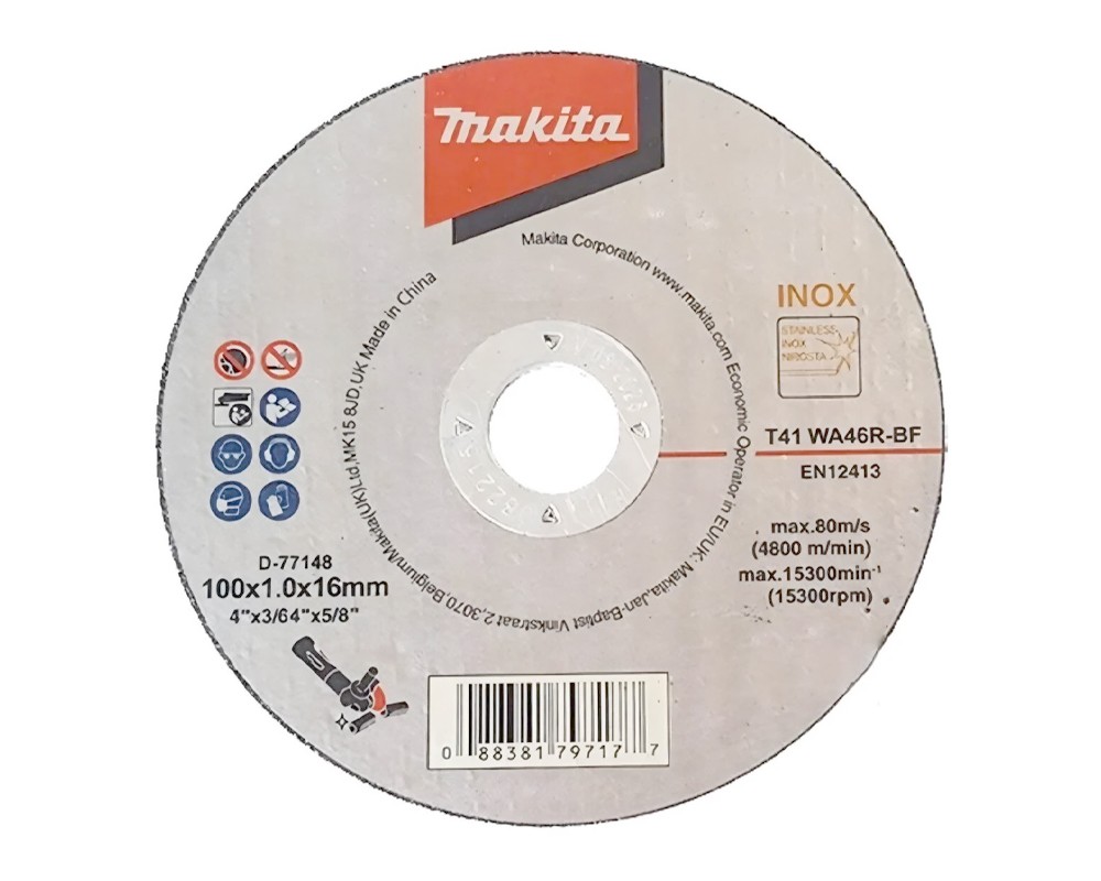 MAKITA D-77148 Cut-off Wheel Stainless 4 inches