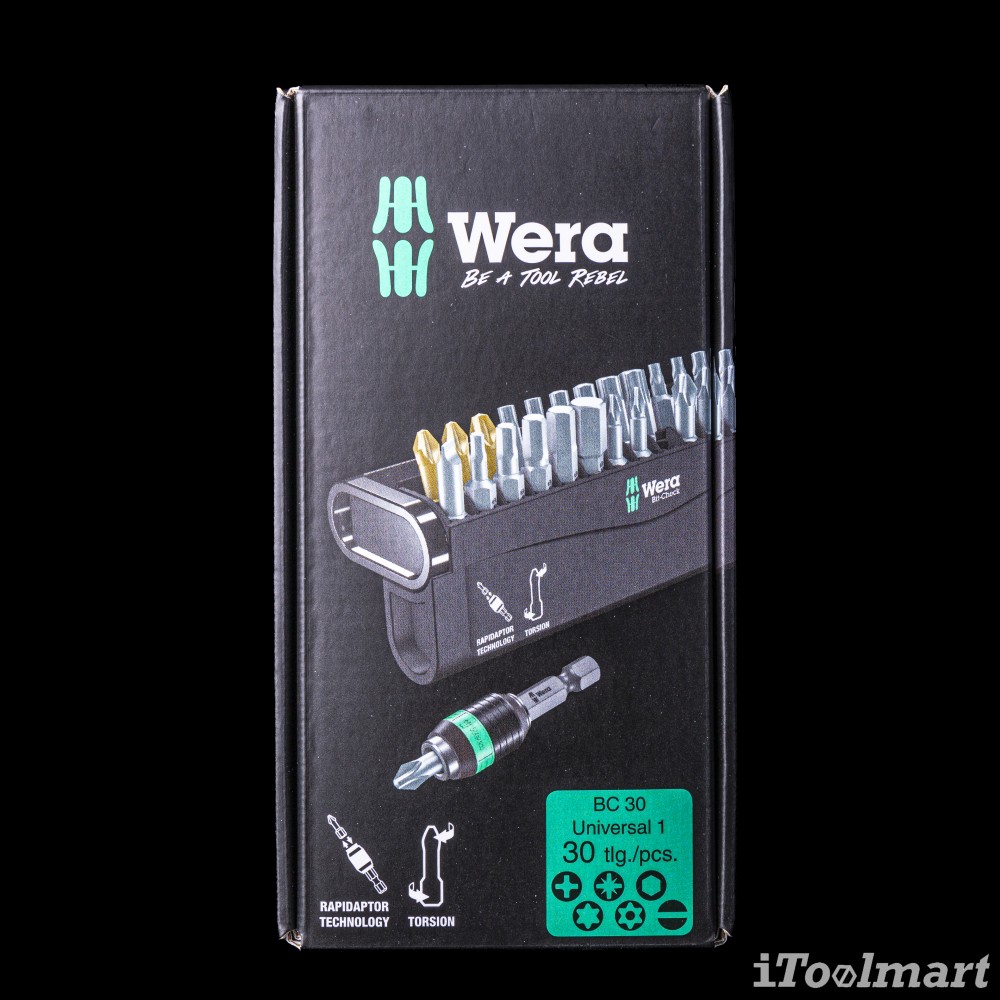 ชุดดอกไขควง Wera Bit-Check 30 Universal 1 05056440001 ชุด 30 ชิ้น