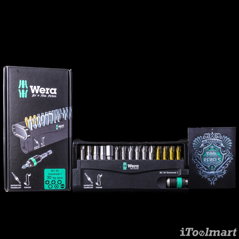 ชุดดอกไขควง Wera Bit-Check 30 Universal 1 05056440001 ชุด 30 ชิ้น