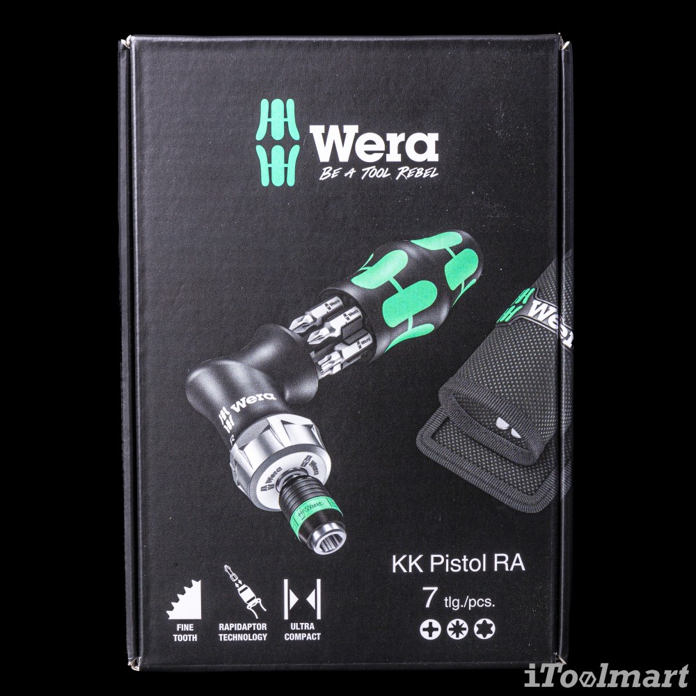 ไขควงก๊อกแก๊ก Wera Kraftform Kompakt Pistol RA 05051030001 ชุด 7 ชิ้น