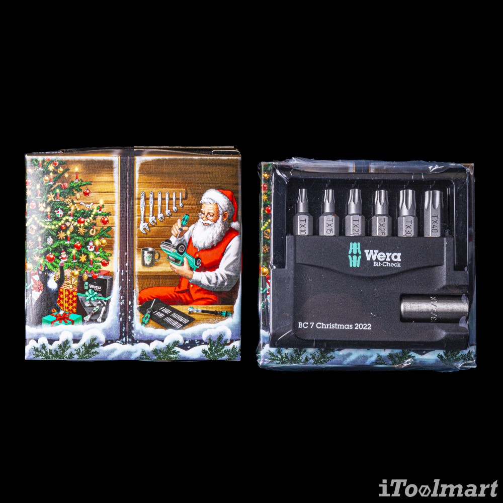 ชุดดอกไขควง Wera Bit-Check 7 TX Universal 1 Christmas 2022 05136024001