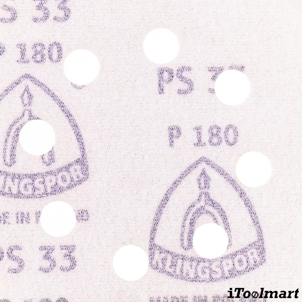กระดาษทรายกลม 5 นิ้ว Klingspor PS 33 BK ชุด 10 ชิ้น