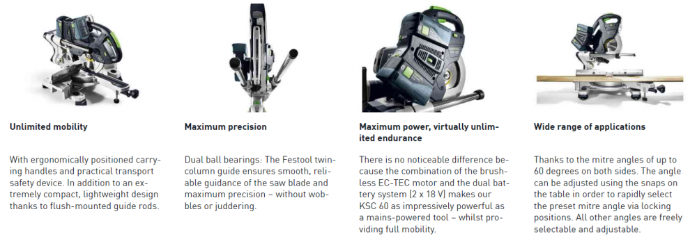 แท่นตัดองศา FESTOOL 576668 KSC 60 EB 5,0 I-UG พร้อมชุดอุปกรณ์