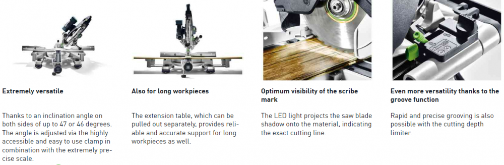 แท่นตัดองศา FESTOOL 576668 KSC 60 EB 5,0 I-UG พร้อมชุดอุปกรณ์