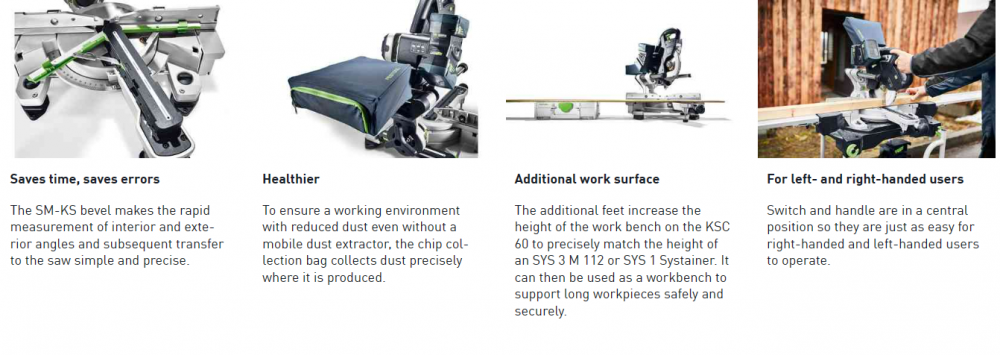 แท่นตัดองศา FESTOOL 576668 KSC 60 EB 5,0 I-UG พร้อมชุดอุปกรณ์