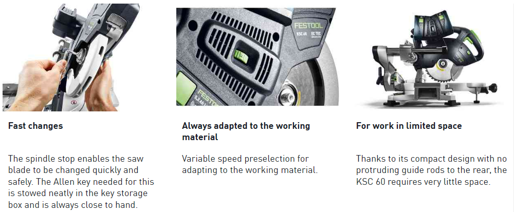 แท่นตัดองศา FESTOOL 576668 KSC 60 EB 5,0 I-UG พร้อมชุดอุปกรณ์