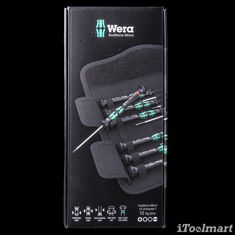 ชุดไขควง Wera Kraftform Micro 12 Universal 05073675001 ไขควงอิเล็กทรอนิกส์ ชุด 12 ชิ้น