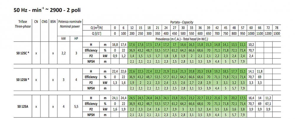 ปั๊มน้ำหอยโข่ง (หน้าแปลน) SEALAND CN50-125 BT ขนาด 2.1/2 x 2 นิ้ว แรงดัน 4HP 3kW 380โวลต์