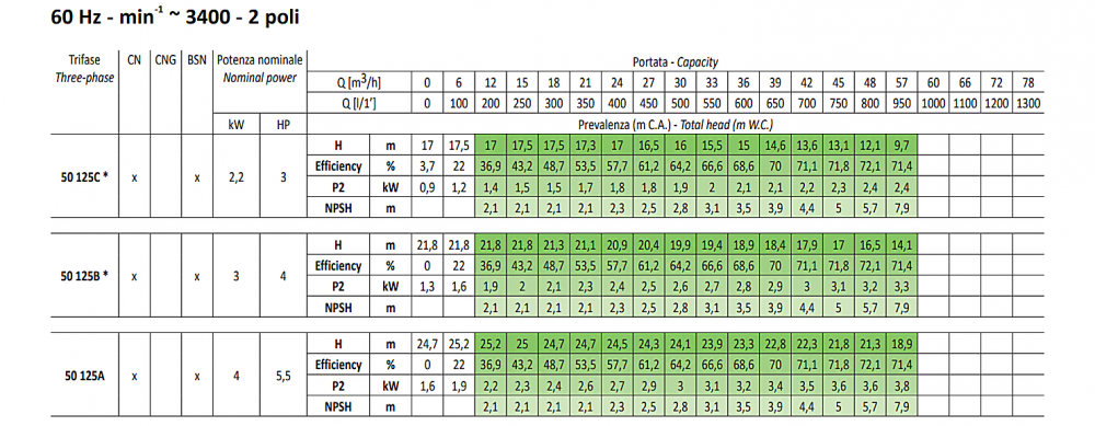 ปั๊มน้ำหอยโข่ง (หน้าแปลน) SEALAND CN50-125 BT ขนาด 2.1/2 x 2 นิ้ว แรงดัน 4HP 3kW 380โวลต์