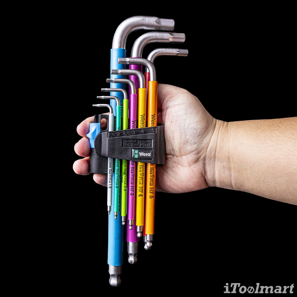 ชุดประแจหกเหลี่ยม 3950/9 Hex-Plus Multicolour HF Stainless 1 ลูกปืน 5022699001