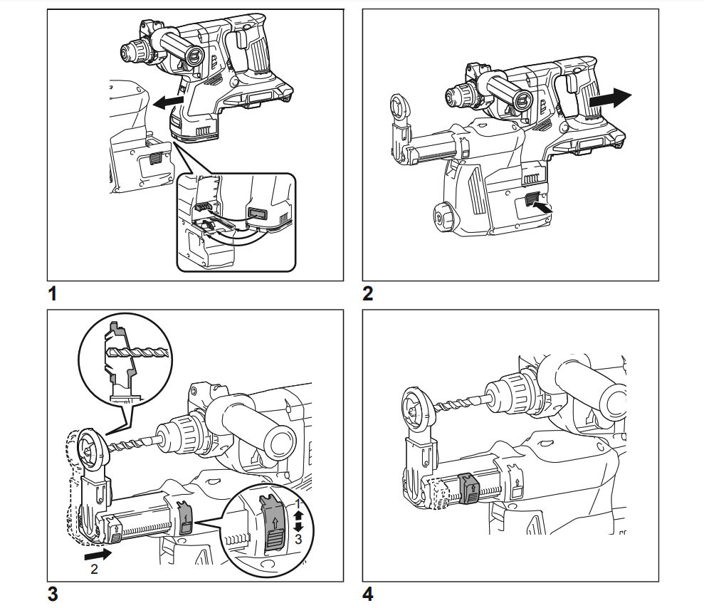 ชุดระบบดูดฝุ่น MAKITA 199583-6 Dust Extraction System Set DX09 สำหรับสว่านโรตารี่ DHR283