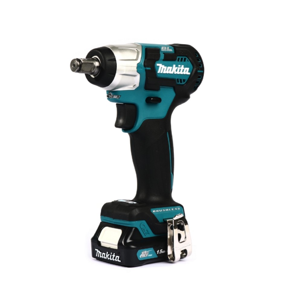 บล็อกไร้สาย MAKITA TW161DWYE 12V ขนาด 1/2 นิ้ว แรงบิด 165 นิวตันเมตร พร้อมแบตเตอรี่ 1.5Ah (2 ก้อน) + แท่นชาร์จ
