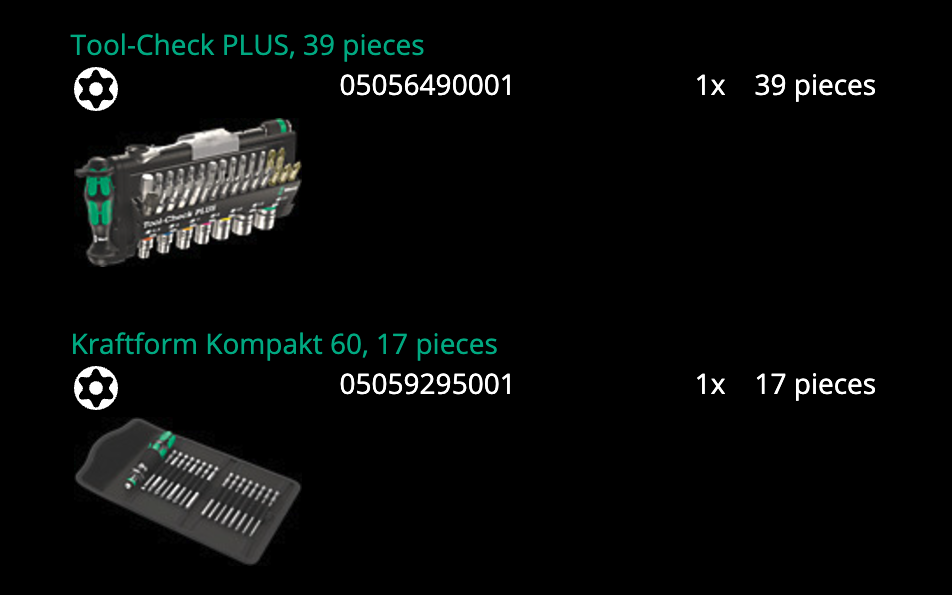 ชุดไขควง Wera 9750 Foam insert KK and Tool-Check PLUS set 1 05150150001 ชุด 57 ชิ้น