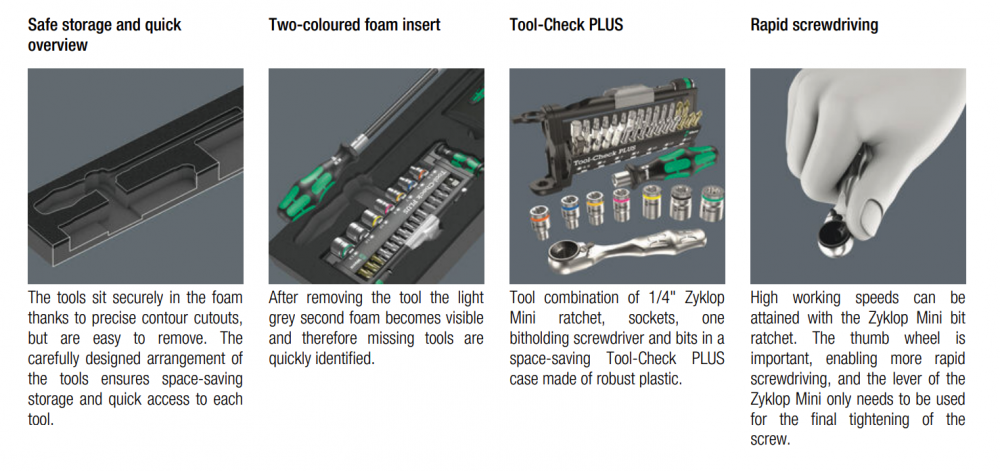 ชุดไขควง Wera 9750 Foam insert KK and Tool-Check PLUS set 1 05150150001 ชุด 57 ชิ้น