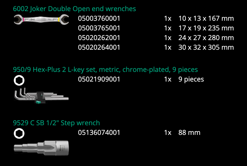 ชุดเครื่องมือช่าง Wera 2go SHK 1 05136071001 Tool set plumping heating and air conditioning