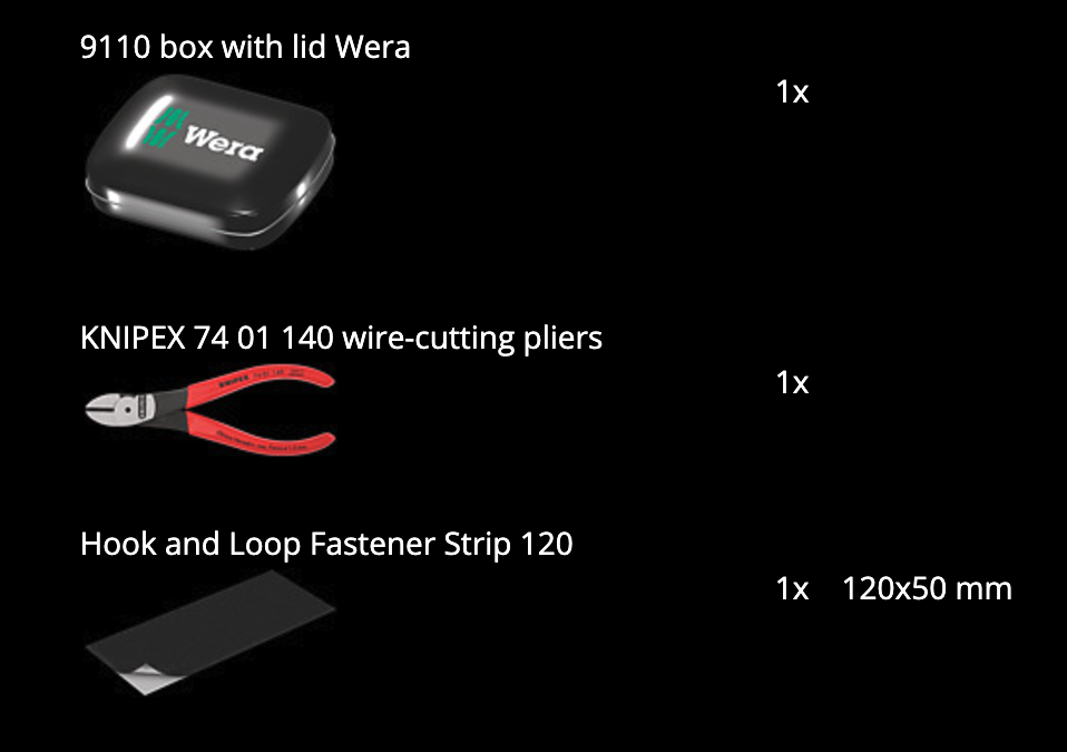 ชุดเครื่องมือช่าง Wera 9100 Guitar tool set สำหรับช่างซ่อมกีต้าร์ 05134015001