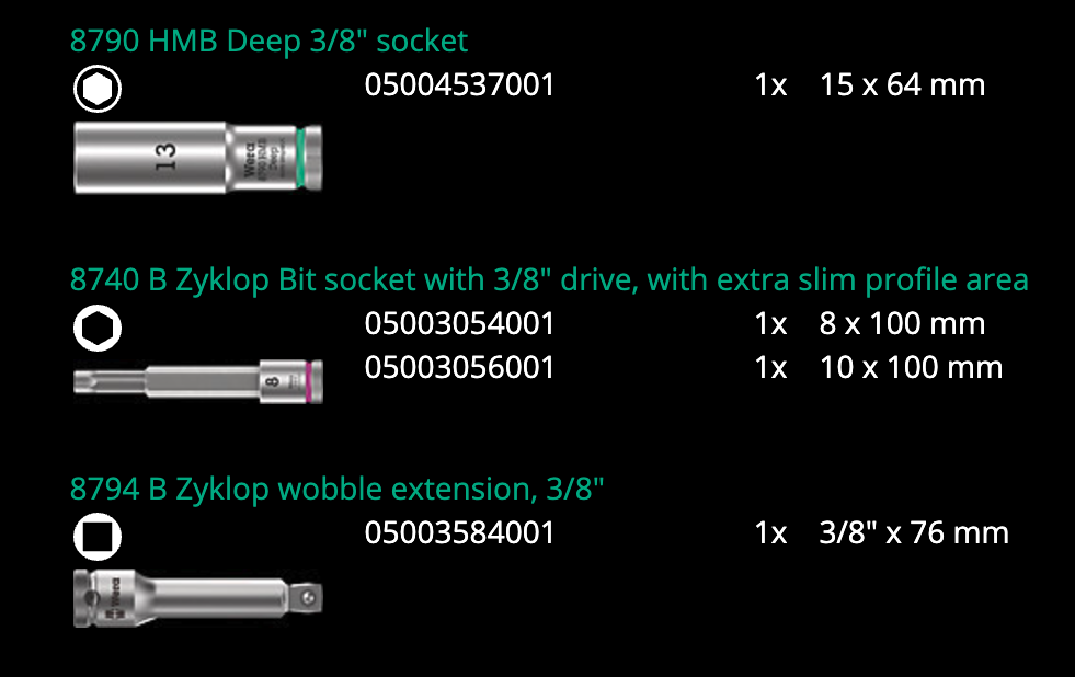 ชุดเครื่องมือช่าง Wera Bicycle Set 7 Zyklop Speed ซ่อมจักรยาน 05004175001