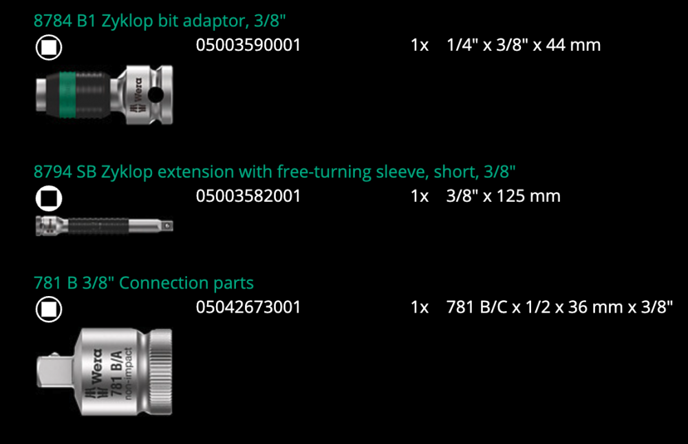 ชุดเครื่องมือช่าง Wera Bicycle Set 7 Zyklop Speed ซ่อมจักรยาน 05004175001