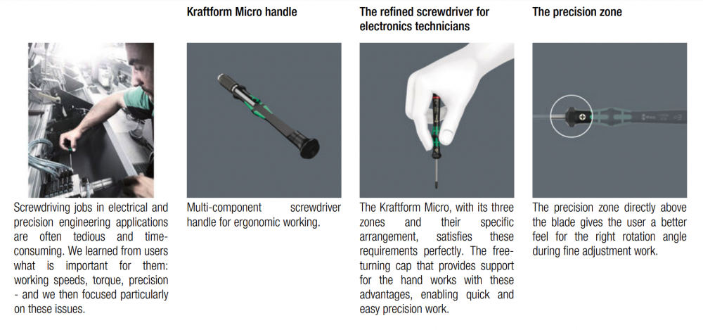 ชุดไขควงเล็ก Wera Kraftform Kompakt Micro 11 Electronics 1 05073676001 ชุด 11 ชิ้น