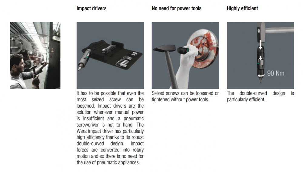 ชุดไขควงตอก Wera 2090/17 Impact driver set 05072017001 ชุด 17 ชิ้น