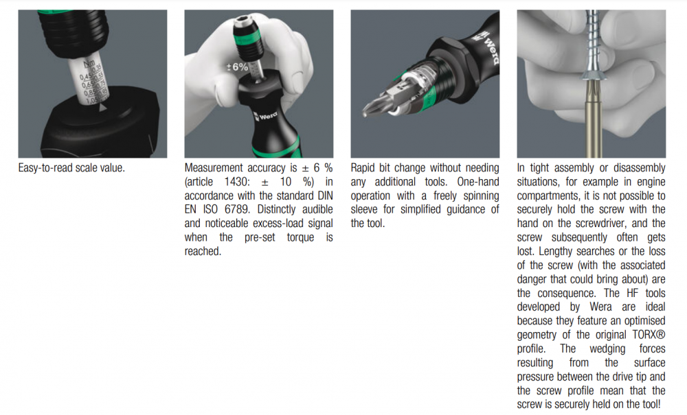 ชุดไขควงทอร์ค Wera 7443/61/9 Tyre pressure control systems 05074745001 ชุด 9 ชิ้น