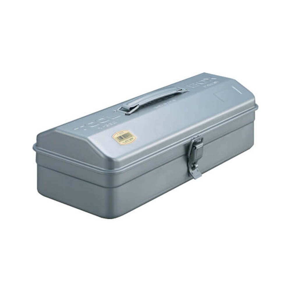 กล่องเครื่องมือ TRUSCO Y350SV กล่องเหล็กฝาจั่ว ขนาด 373 x 164 x 124 mm สีเงิน