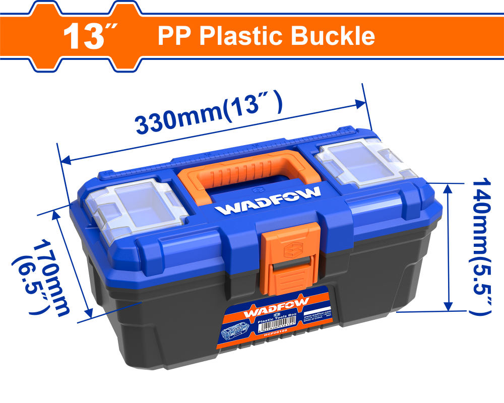 กล่องเครื่องมือพลาสติก WADFOW 13 WTB1313