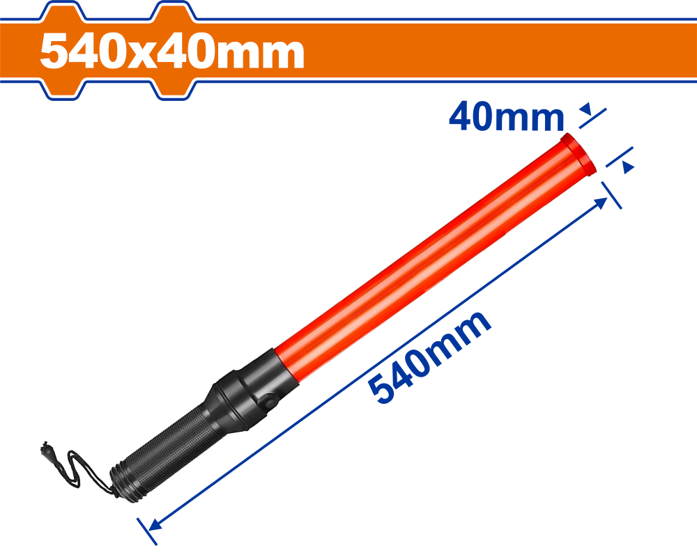 กระบองไฟกระพริบ สีแดง WADFOW 540x40mm WYJ3A54