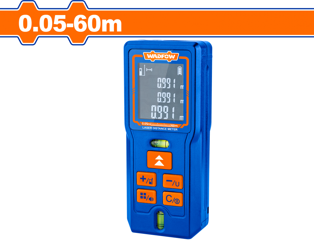เครื่องวัดระยะเลเซอร์ WADFOW WDL1506 ช่วงการวัด 0 05   60 เมตร