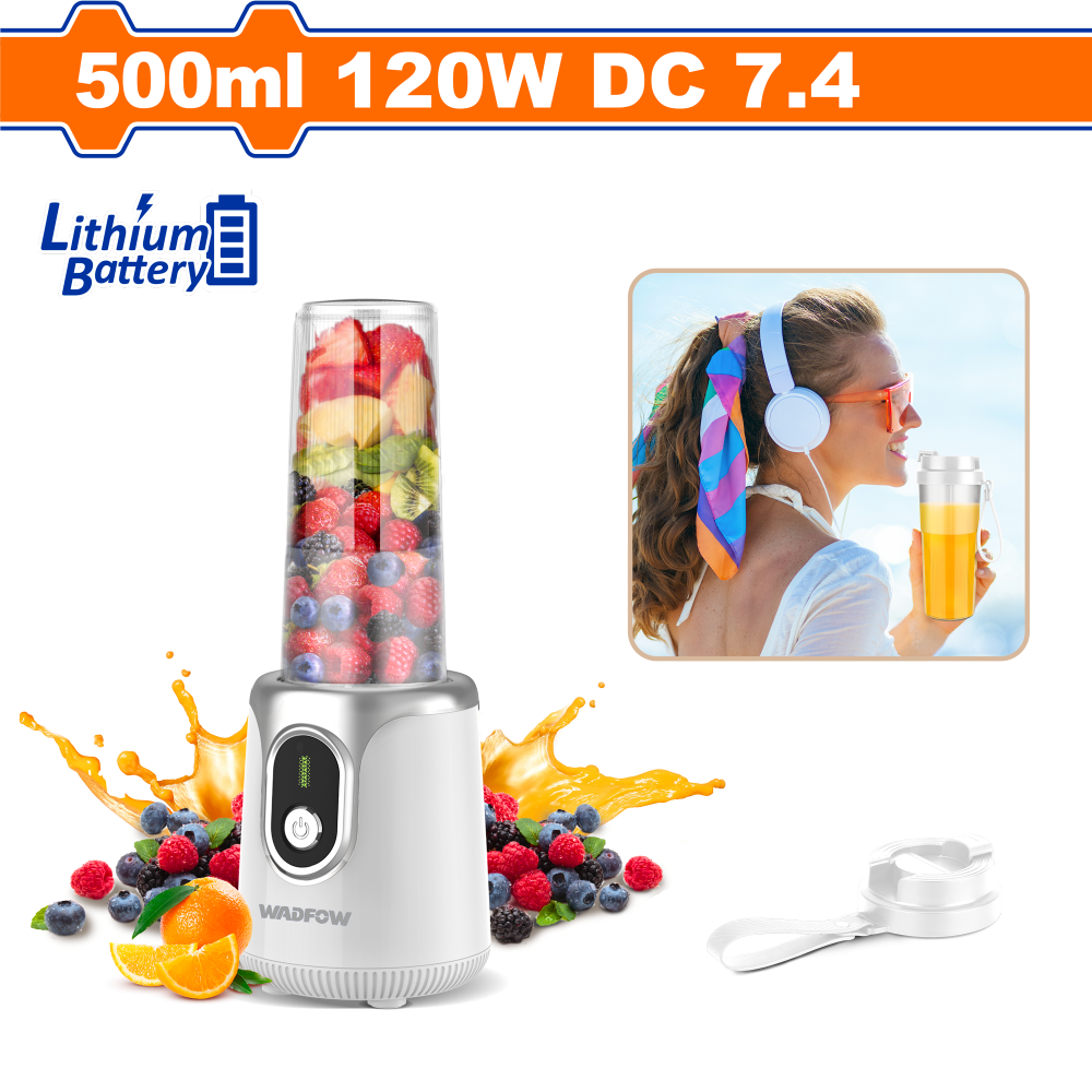 เครื่องปั่นน้ำผลไม้ไร้สาย WADFOW WZZ4501T ขนาด 500 มล 