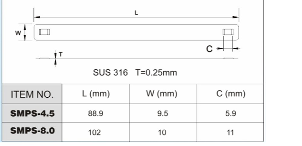 เคเบิลไทส์สแตนเลส KST SMPS 8 0 ความยาว 102 mm 100 เส้น