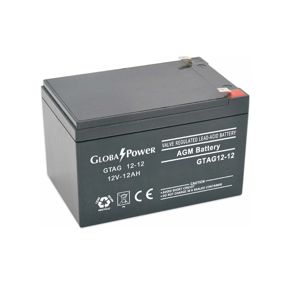 แบตเตอรี่แห้ง GLOBAL POWER GTAG 1212 12V 12Ah AGM SERIES