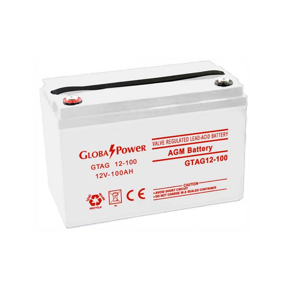 แบตเตอรี่แห้ง GLOBAL POWER GTAG 12100 12V 100Ah AGM SERIES