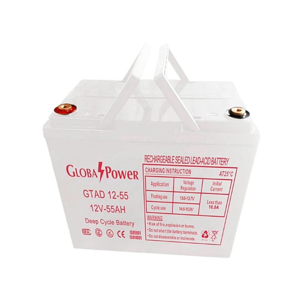 แบตเตอรี่โซล่าเซลล์ GLOBAL POWER GTAD 1255 12V 55Ah DC SERIES