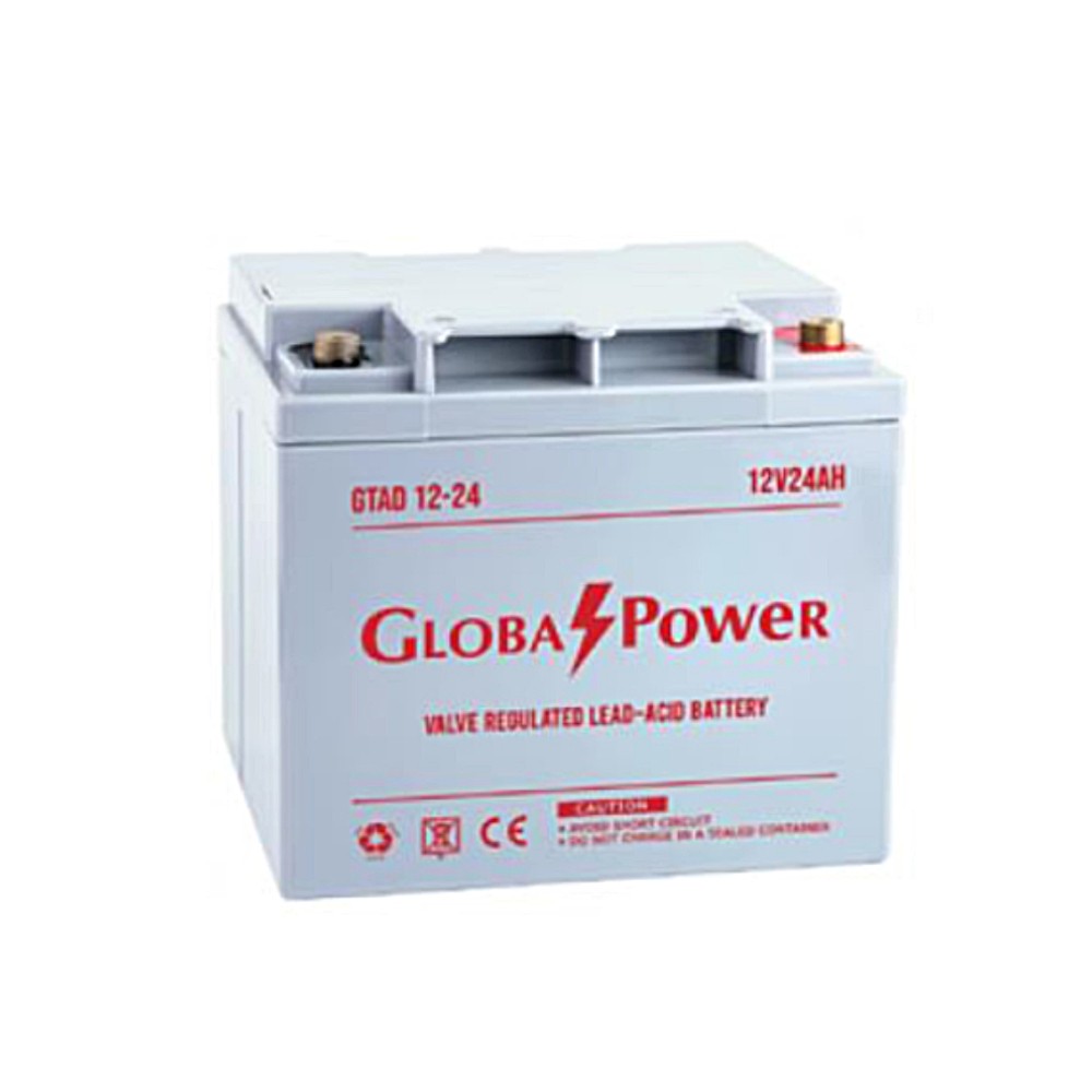 แบตเตอรี่โซล่าเซลล์ GLOBAL POWER GTAD 1224 12V 24Ah DC SERIES