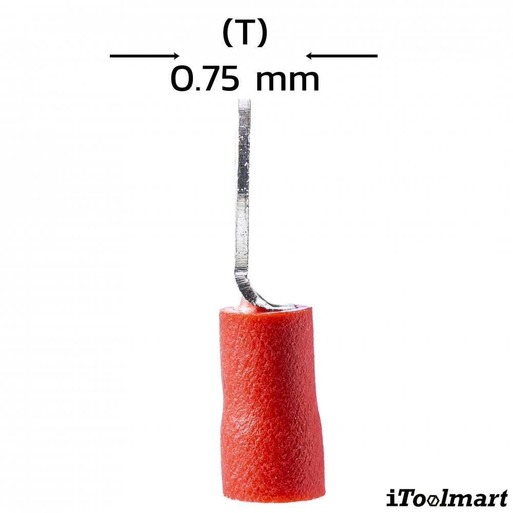 หางปลากลมหุ้ม KST RV1 5 สีแดง ขนาด 1 5 mm² 100 ตัว