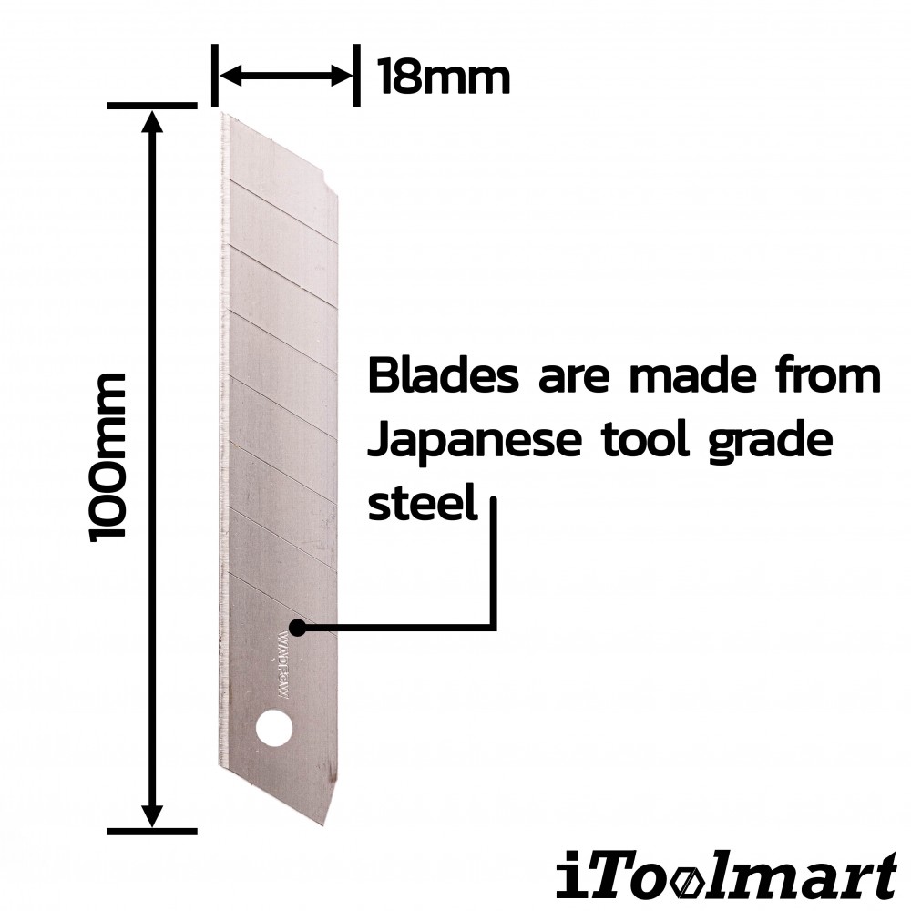 มีดคัดเตอร์ WADFOW 18x100mm WSK3913