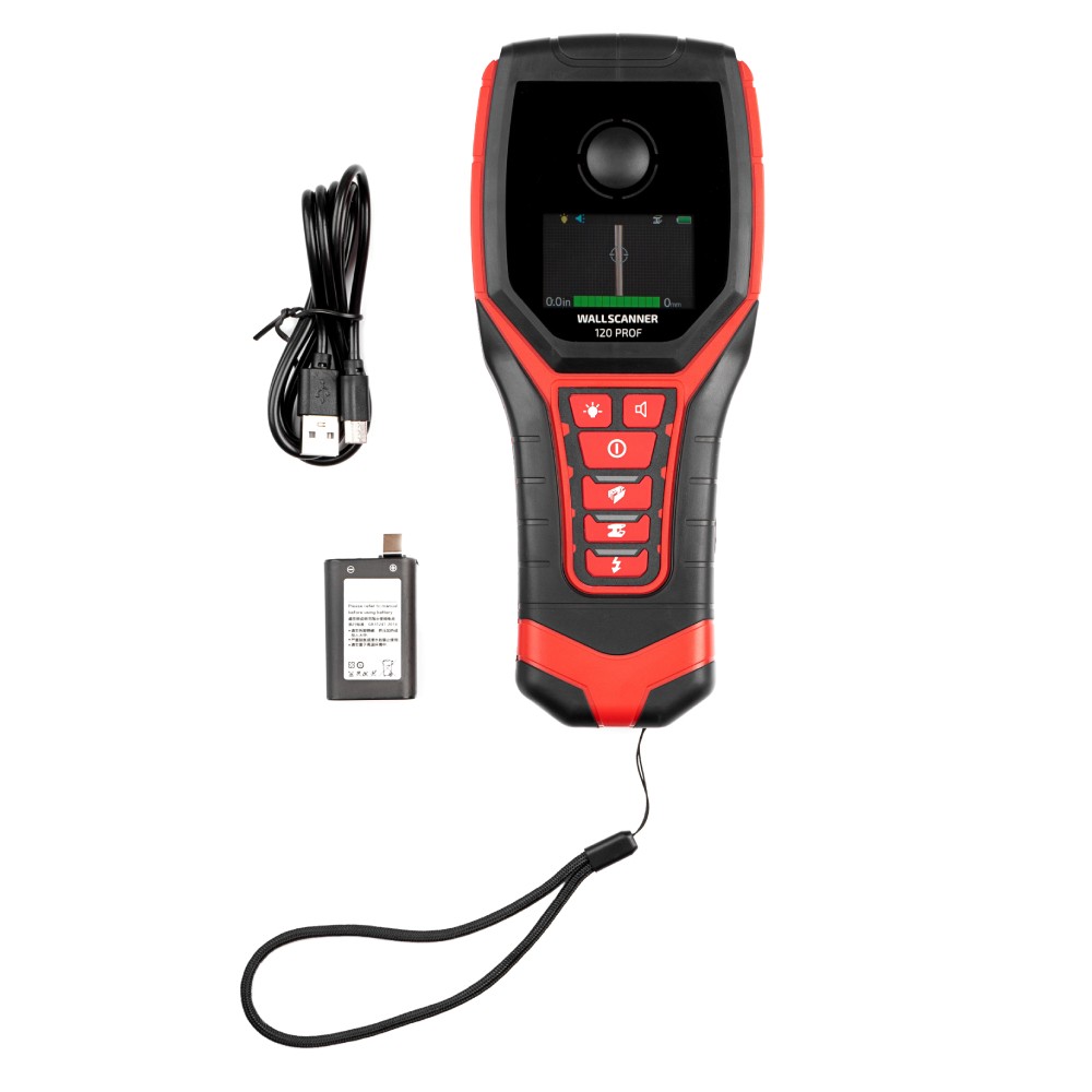 เครื่องสแกนผนัง ADA Wall Scanner 120 Prof เวลาใช้งานสูงสุด 6 ชั่วโมง อุณหภูมิการทำงาน 10ºС  50ºС