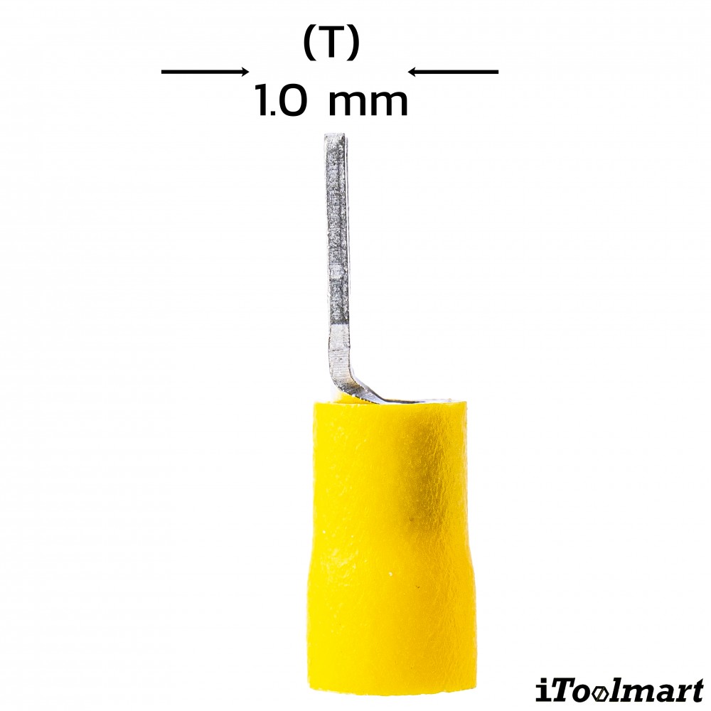 หางปลาแฉกหุ้ม KST SVS5 4 สีเหลือง ขนาด 6 mm² 100 ตัว หางปลาแฉกหุ้ม KST SVS5 4 สีเหลือง ขนาด 6 mm² 100 ตัว
