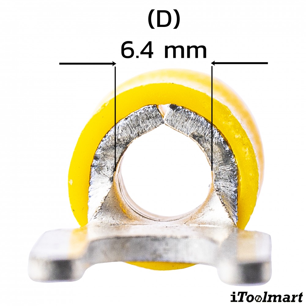หางปลาแฉกหุ้ม KST SVS5 4 สีเหลือง ขนาด 6 mm² 100 ตัว หางปลาแฉกหุ้ม KST SVS5 4 สีเหลือง ขนาด 6 mm² 100 ตัว