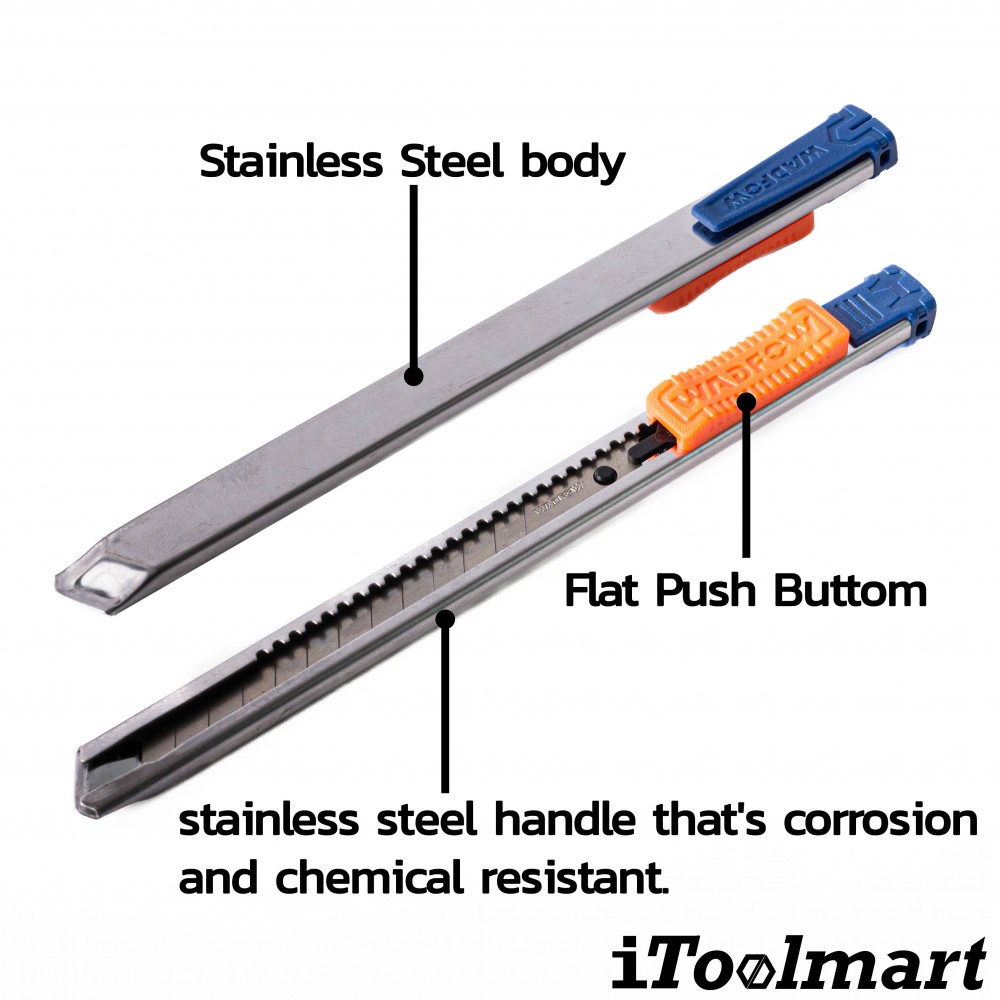 มีดคัดเตอร์สแตนเลส WADFOW WSK1509 ขนาด 9 x 80 mm 