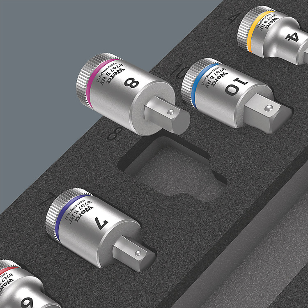 ชุดลูกบล็อกเดือย Wera 9723 Foam insert Zyklop B 38in bit socket set 1 05150113001 ชุด 22 ชิ้น